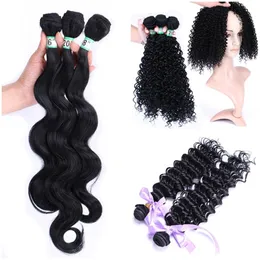 Wave Body Hair Weave Bundle Extensions Hair Extensions Deep Wave Curly Hair Trame da 8-30 pollici Strumento per il trucco per capelli