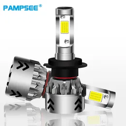 Pampsee Mini6 H1 헤드 라이트 전구 10000Lm H4 LED 12V 24V 9005 HB3 9006 HB4 H7 LED 자동차 조명 6000K H11 COB 스폿 램프