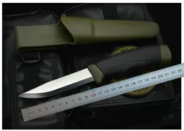 Överlevnad Straight Kniv 12Cr27 Satin Blade Gummihandtag Dykningsknivar Utomhusväxel med ABS K-mantel