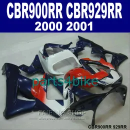 حار بيع fairings تعيين لهوندا cbr900r cbr929 2000 2001 أحمر أبيض أزرق fairing عدة cbr929rr00 01 qe35