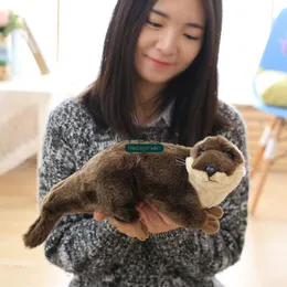 Dorimytrader lovely mini simulated animal Otter plush doll stuffed realistic otter toy gift for children decoration 16inch 40cm DY7126804