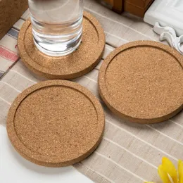 100pcs Classic Round Plain Cork Coasters Drink Wine Mats Cork Mat Drink Juice Pad for Wedding Party Gift Favor SN1132