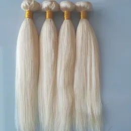 エリベスハーヨーロッパの処女の人間の髪の束100g /バンドル3バンドルライトブロンド613色の人間の髪の拡張