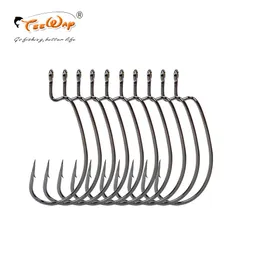 60pcs/lot High-carbon steel fishing hooks 2# 4# 6# 8# crank hook lure Worm Pesca for Soft Bait Tackle high quality accessories