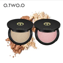 O.TWO.O Professional Makeup Face Contour Set 4 Color Powder Highlighter Palette Highlight Golden Bronzer Highlighter Powder