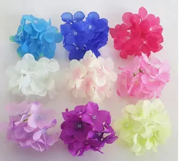 NEW 100 Pcs/Lot Artificial Hydrangea Silk Flowers Heads Decoration for Wedding Party Banquet Home Decorative Flowers