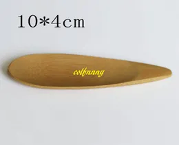 200шт/много 10x4cm натуральный бамбук ложка чайная ложки мини короткая ручка мороженое ложка чайная Eco содружественное чай инструменты