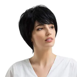 Malaysiska Straight Short Lace Front Paryks Brasilianska Human Hair Wigs Billiga Pixie Cut Lace Wig Short Cut Lace Front Paryk för svarta kvinnor