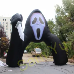Atacado ao ar livre de 5 m Arch de Halloween inflável com luz para concertos estágio e festa 2023 Decoração de Halloween
