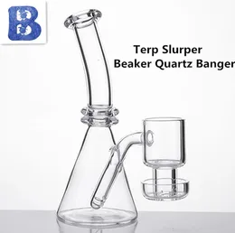 Terp Slurper Beaker Quarz Banger Nails Becher mit Terp Vacuum Banger Mini Quarz Bong Wasserpfeifen