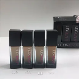 Hud@ メイクアップ リキッド ファンデーション 35ml 4 色 コンシーラー プライマー ハイライター フォン ド タン ベース マキラージェ