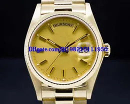 Christmas Gift Top Quality Mens 18k Gold President Champagne 18038 Men's Watch Men's Watches