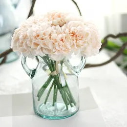 Wholesale-1 Bouquet 5 Head Wedding Artificial Hydrangea Flower Home Wedding Party Birthday New Year Christmas Valentines day Floral Decor