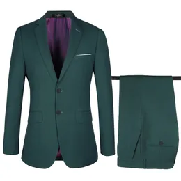 Dark Green Two Button Side Vent Groom Tuxedos Excellent Men Wedding Tuxedos Groomsmen Men Business Dinner Prom Party Suit(Jacket+Pants+Tie)9