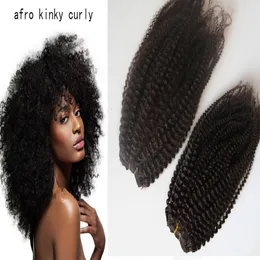 Afro Kinky Curly Virgin Hair Weave Bundles Remy Hair Weaving 2PCS/LOT Mongolian Kinky Curly Hair 200G