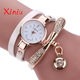 Klockor för kvinna 2018 Zegareek Damski Ladies Watch PU Läder Analog Quartz Armbandsur Business Fashion Drop Shipping