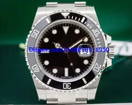 クリスマスギフト工場サプライヤー高級男性腕時計最高品質オリジナルボックスブラックセラミックベゼルダイヤル116610 16610ステンレス鋼自動