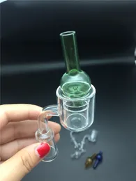 YÜKSEK KALITELI XXL Çift Duvarlar Kuvars Termal Banger Tırnak Carb Cap ile 10mm 14mm Kuvars Kubbesiz Çivi Cam Boncuk Topu Su Borular için Caps