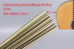 Ny 25x Acoustic Guitar Strip Wood Purfling Binding Guitar Body Wood Inlay 640x6x1.2mm