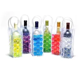 Wine Refrigerador PVC Beer Cooler Saco Ao Ar Livre Gel Gel Saco Piquenique Coolsacks Chillers de Vinho Cerveja Frozen Bag Garrafa Refrigerador 20 pcs