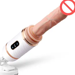 Sexo massageador novo automático realista silicone vibrador vibrador de controle remoto retrátil pênis masculino artificial brinquedos sexuais para mulher