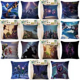 2018 Hot Prints Pillow Case Cartoon Printing Linen Pillow Covers Sofa Nap Cushion Cover for Home Car Decor Xmas Gift