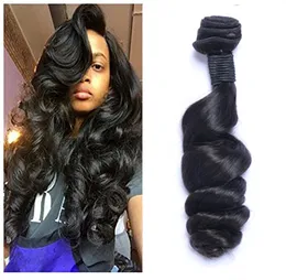 Malaysian Virgin Human Hair Loose Wave Curly Unprocessed Remy Hair Weaves Double Wefts 100g/Bundle Hair Wefts