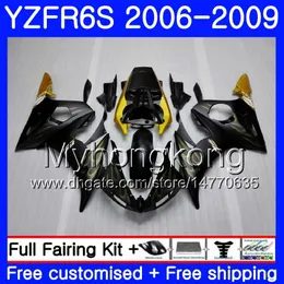 Bodys For YAMAHA YZF600 YZF R6 S YZF R6S Yellow flames hot 2006 2007 2008 2009 231HM.40 YZF-R6S YZF-600 YZF R 6S R6S 06 07 08 09 Fairing Kit