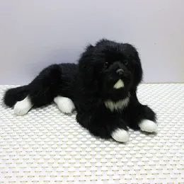 Muñeco De Peluche De Cachorro De Perro Negro Realista