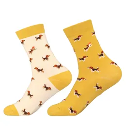 Fashion Brand Funny Unisex Couple Pet Dog Crew Socks Women Men Novelty Beagle Puppy Animal Cotton Sock