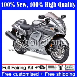 Suzuki Silvery Grey Hayabusa GSXR1300 08 09 10 11 19MY23 GSX R1300 12 13 14 15 GSXR 1300 2012 2013 2013 2013 2014 2015年フェアリングボディワーク