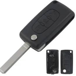 Jingyuqin Remote Folding 3 Knappar FOB Bilnyckel Skalskydd för Citroen C2 C3 C4 C5 C6 C8 för PEUGEOT 407 407 307 308 607 CE0536