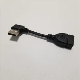 90 grader Rätt vinklad USB 2.0 En förlängningstråd med hane till kvinnlig datakabel 10 cm 25 cm 40 cm
