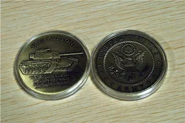 米国での送料無料50pcs /ロット、陸上M-60パトンタンク青銅製1.75 "チャレンジコイン