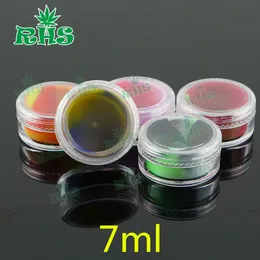 7ml plastic acrylic box with lid empty cosmetic jar transparent sample silicone container mini cream jar cosmetic packaging