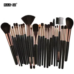 Set di pennelli per trucco 25 pezzi MAANGE Foundation Blending Blush Eyeshadow Eye Brow Lash Fan Lip Beauty Tools Kit di pennelli per trucco