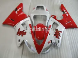 7 Gåvor Fairing Kit för Yamaha R1 1998 1999 Vit Röd Fairings YZF R1 98 99 BS24