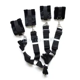 Bondage Bed Restraint System Strength Nylon Straps with Thick Plush Cuffs Adjustable #R98