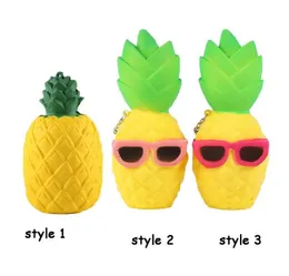 12CM Soft Squishy Pineapple Jumbo Phone Strap Charm Simulation Fruit Slow Rising Squeeze Stretch Scented Bread Kid Toy Gift