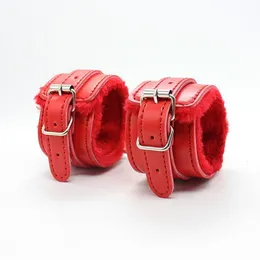 Faux Lined Bondage Set Gag Whip Hand Ankel Cuffs Blindfold Neck Collar # R32