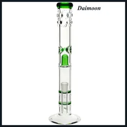 Hookahs Big Glass Bongs 17 tum Double Honeycomb Perc Dome Percolator Water Pipe 18,8 mm Bowl Tobacco Bong