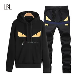 LBL Brand Casual Mens Tracksuit Hip Hop Sweat Suits set Hooded Tracksuits Man Streetwear Jogger + Sweatpants Set Plus Size