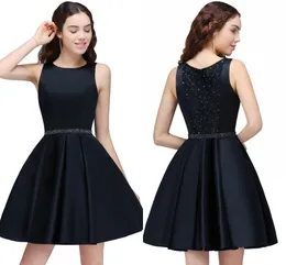 New Hot Dark Navy Crystals Homecoming Dresses Mini Short Sparkling Beaded Cocktail Party Wear Graduation Dresses HY209