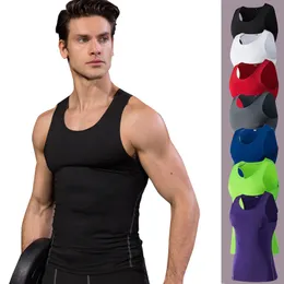 Quick Dry Running Vest Training Sleeveless Workout Tank Top Fitness Tights Men Sport Suit Gym Men's T-Shirt