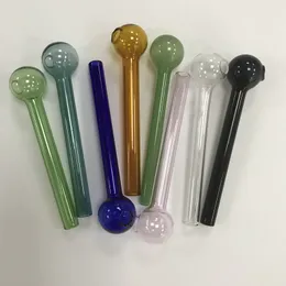 Tubo per bruciatore a nafta Pyrex DHL gratuito all'ingrosso Tubo in vetro multicolore Tubi per fumatori in vetro di tipo dritto Nuovi arrivi SW37