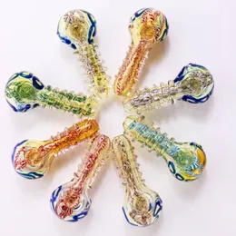 WHORL COLOR GLASS PIPE Glas HANDFEEL Glaspfeifen 9,5 cm 75 g Handpfeifen NEUES Design Löffelpfeifen