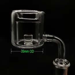DHL frakt !! Ny Core Reactor Quartz Thermal Banger Nail med 35mm Od XXXL Double Tube Thermal Banger Nail For Glass Bong Dab Rigs