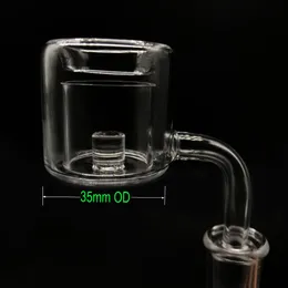 DHL 배송! 새로운 코어 원자로 석영 열 사격 못 35mm OD XXXL 더블 튜브 열 사격 못 유리 봉 Dab Rigs