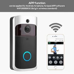 Modern tasarım kablosuz kapı zili wifi kapı zili akıllı video ses telefonu PIR hareket algılama kapı çanları ev güvenlik sistemi yeni