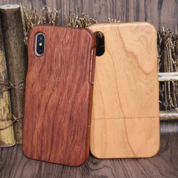High-end trä mobiltelefon väska till iPhone x 10 7 8 plus 6 6s 5 5s anpassad bambu trä hård täcke Fullt skydd för Samsung S9 S8 S7